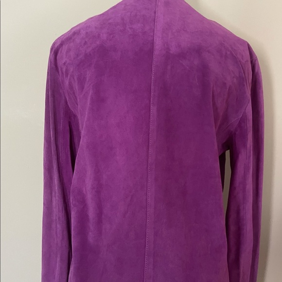 🆕 Scrupoli Lavender Suede Jacket Sz: 10 [IT 44] - Picture 5 of 11